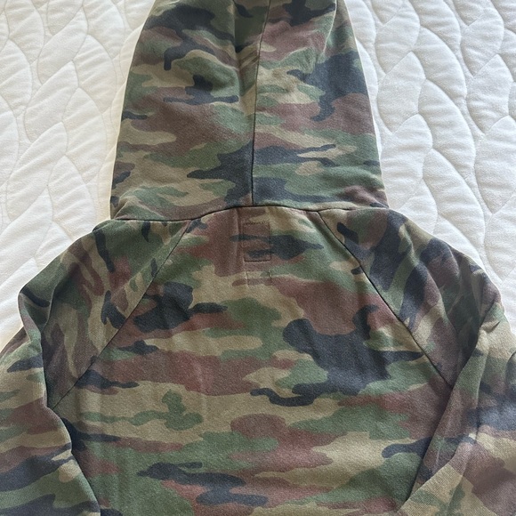 NSF for Soul Cycle Distressed Camo Hoodie Size P XS EUC - Picture 9 of 10